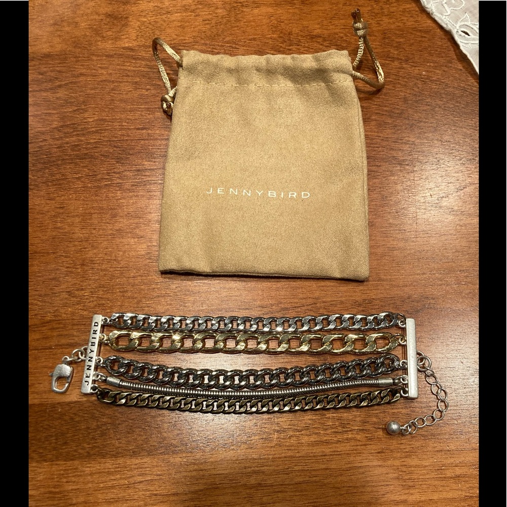 Jenny Bird Austin Cuff Mixed Metal Chain Bracelet